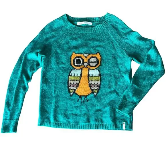 Woolrich Wool Blend Sweater Owl Crew Neck Knit - Picture 5 of 8